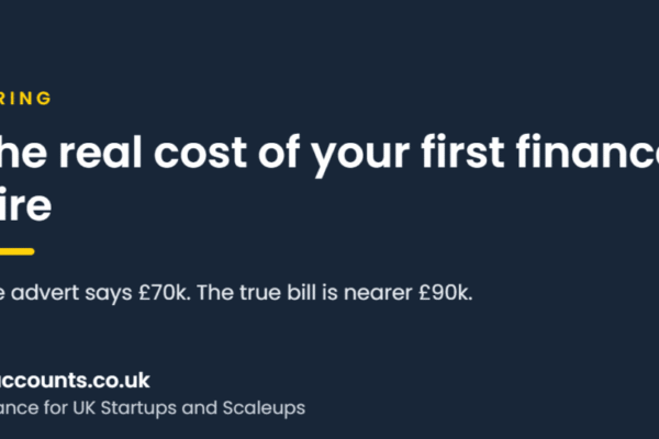 The real cost of your first finance hire, AI Accounts article graphic