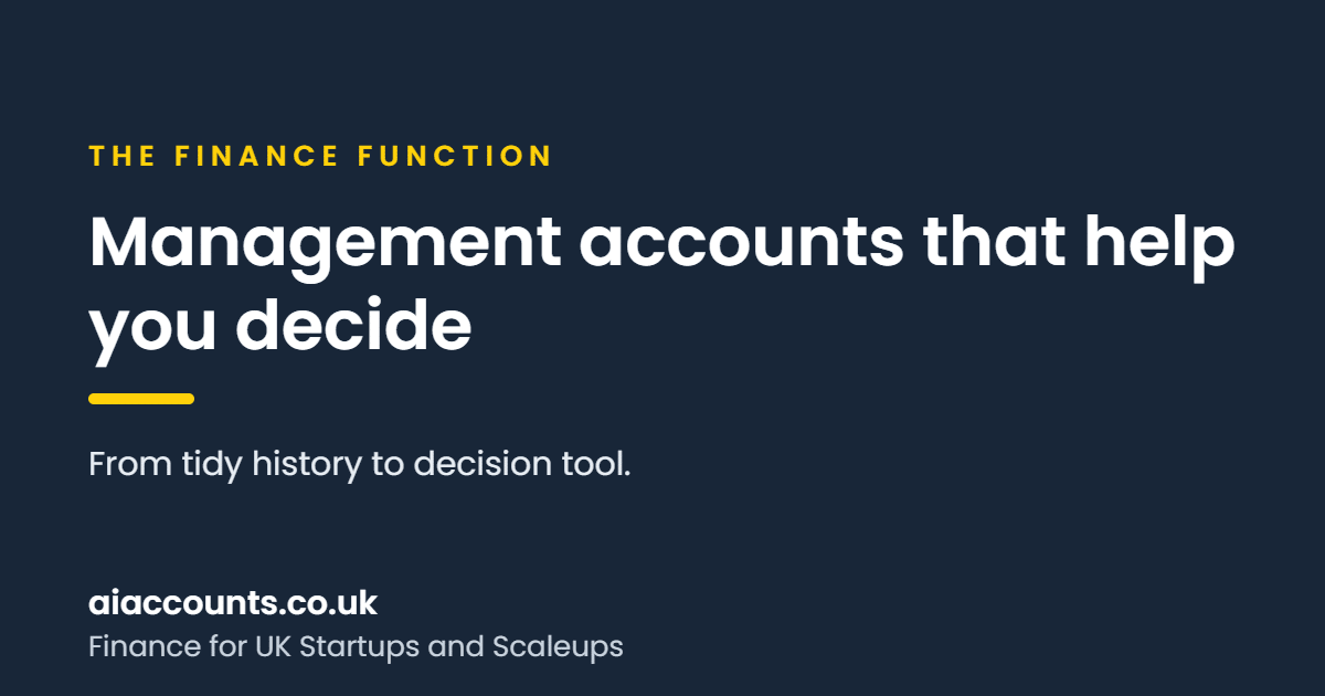 Management accounts that help you decide, AI Accounts article graphic